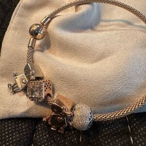 Pandora Mesh Bracelet with Charms